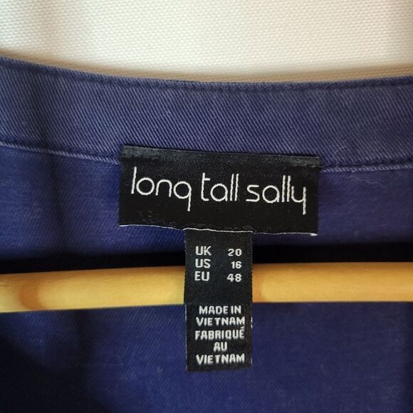Long Tall Sally Navy Blue Button-Down Dress - Picture 2 of 16